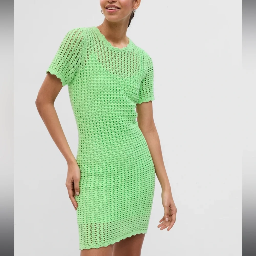 GAP neon green dress - Picture 1 of 4